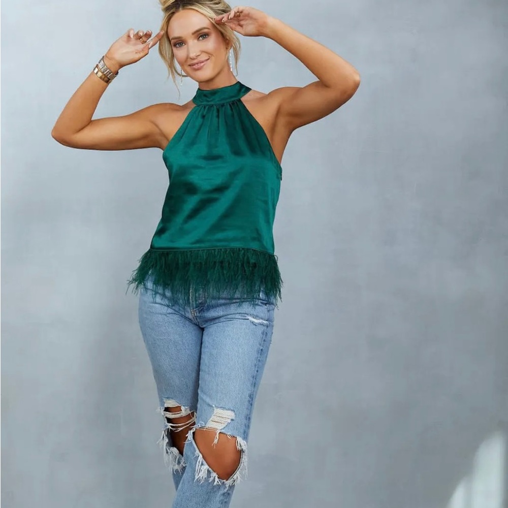 Vici Dede Satin Halter Top